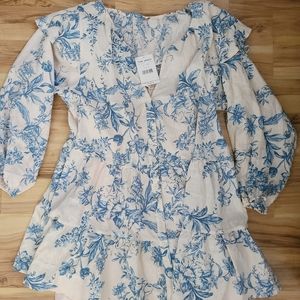 Free PeopleWomen's Blue Sunbaked Floral-print Cott